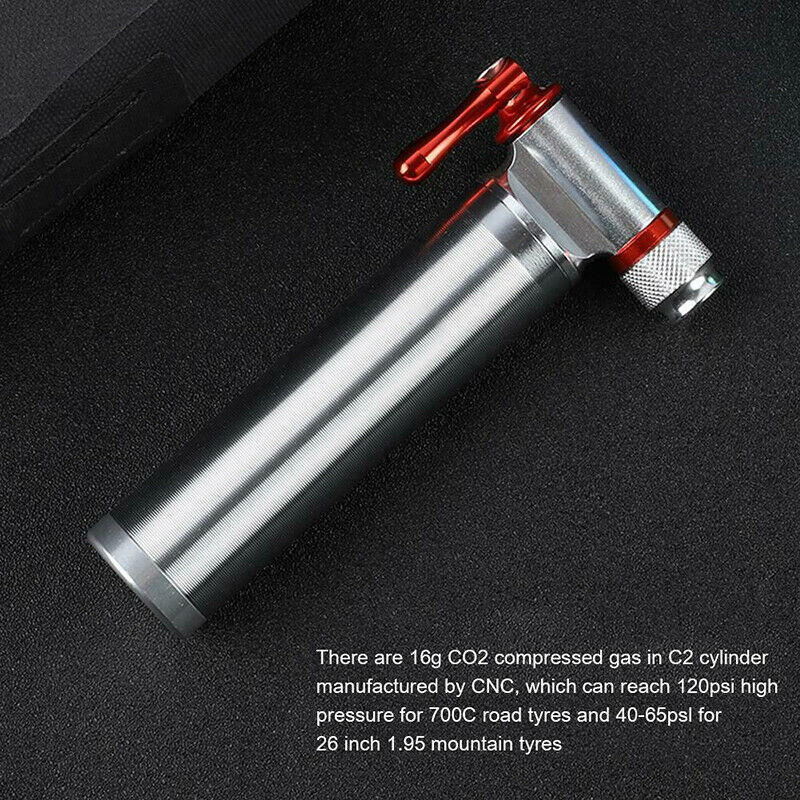 Bicycle Tire Mini Air Pump CO2 Inflator Cycling Bike Ball Balloon Hand Pump Head
