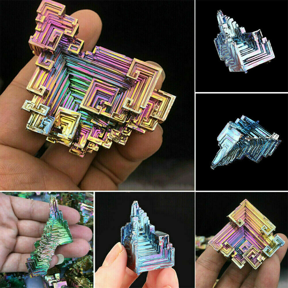 Quartz Crystal Rainbow Titanium Bismuth Mineral Cluster Specimen Healing Stone*1