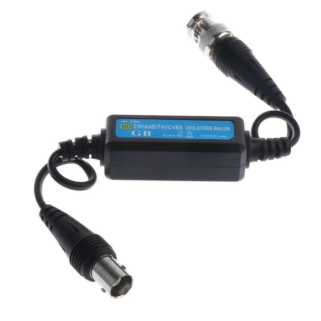 Coaxi Video Ground Loop Isolator Balun BNC Male to Female for Surveillance