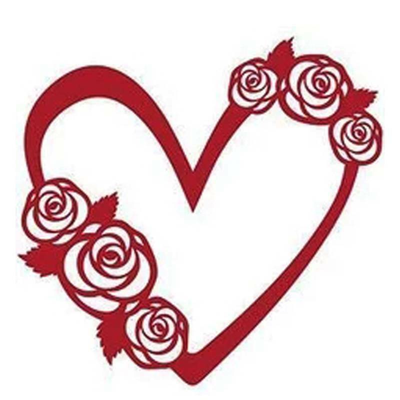 Rose Heart Cutting Dies Stencil DIY Scrapbooking Album Paper Card Embossing