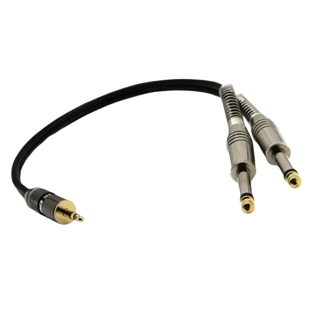 3.5mm to Dual 1/4 Inch Cable, 1/8" TRS to 2 6.35mm TS Mono Y Splitter Male to