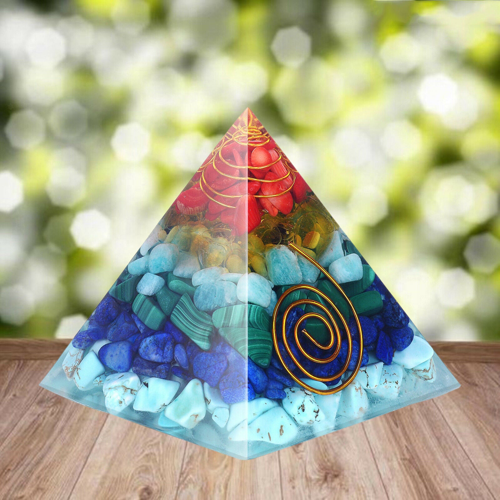 Natural Crystal Pyramid Quartz Yoga Feng Shui Heal Stone Home Decor Craft