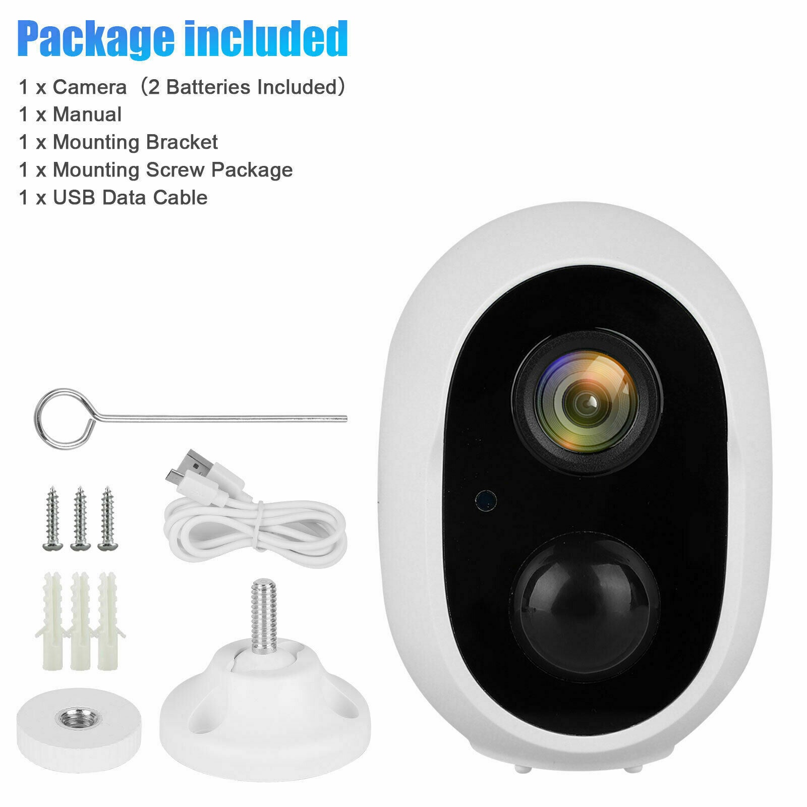 1080P HD PIR Motion Wireless IP Camera WiFi Security Night Vision IP66 Outdoor