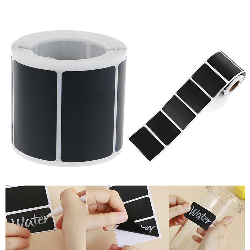 300Pcs/Roll Waterproof Chalkboard Stickers Kitchen Bottle Label Blackboard La Lt