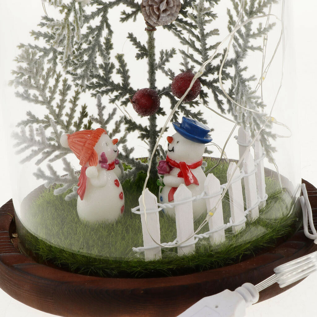 USB Glass Cover Led Micro Landscape Light, Christmas Gift Table Decoration