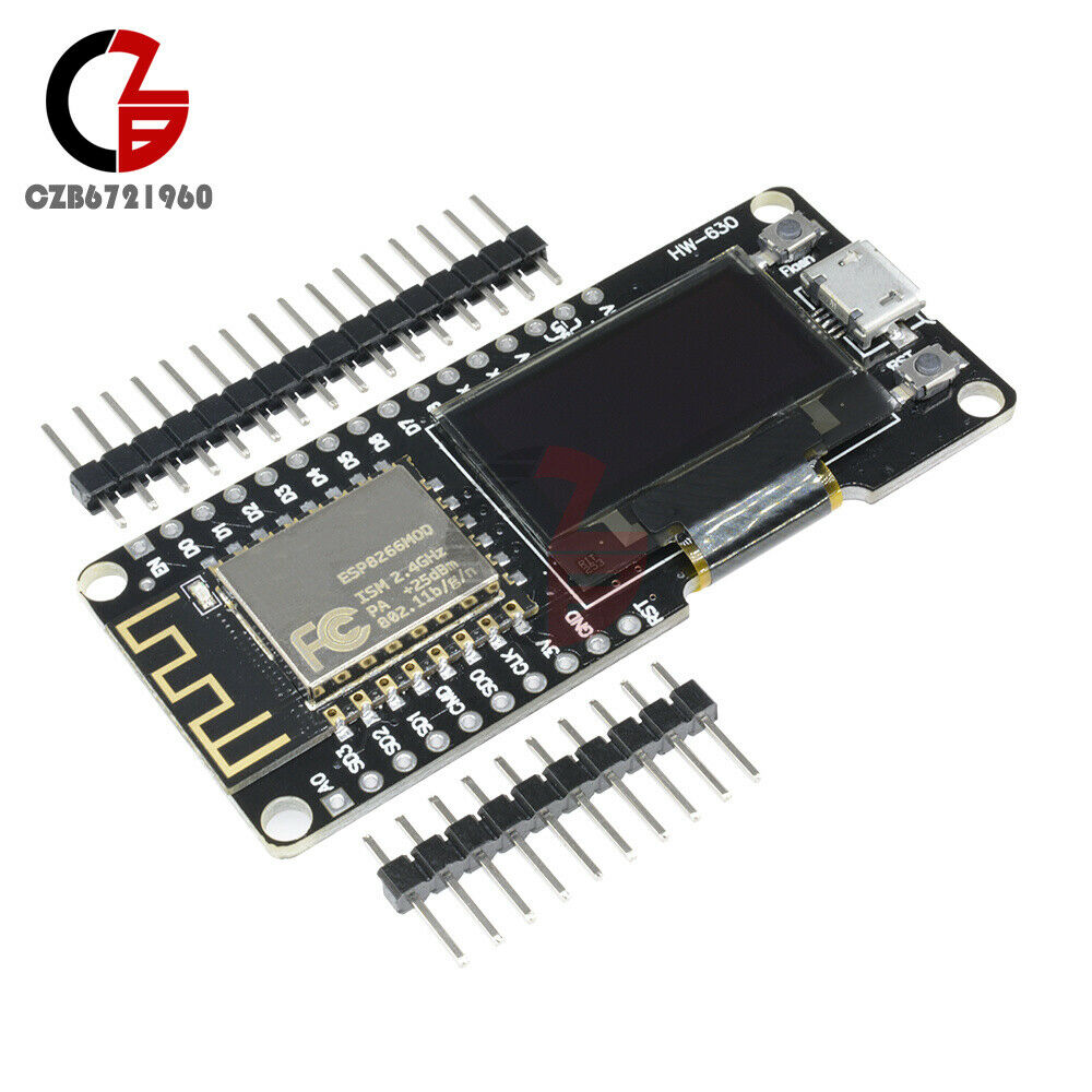 0.96" OLED ESP8266 ESP-12F CP2102 Module WiFi NodeMCU Wemos Development Board