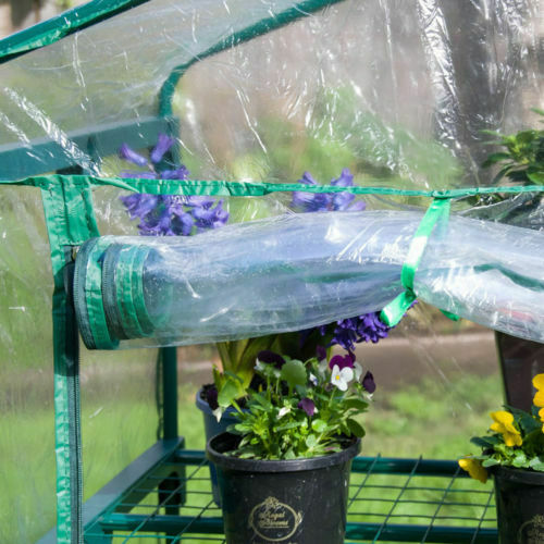 4 Tier Greenhouse Mini Outdoor/Indoor Garden Plant Walk in Grow PVC Cover  *