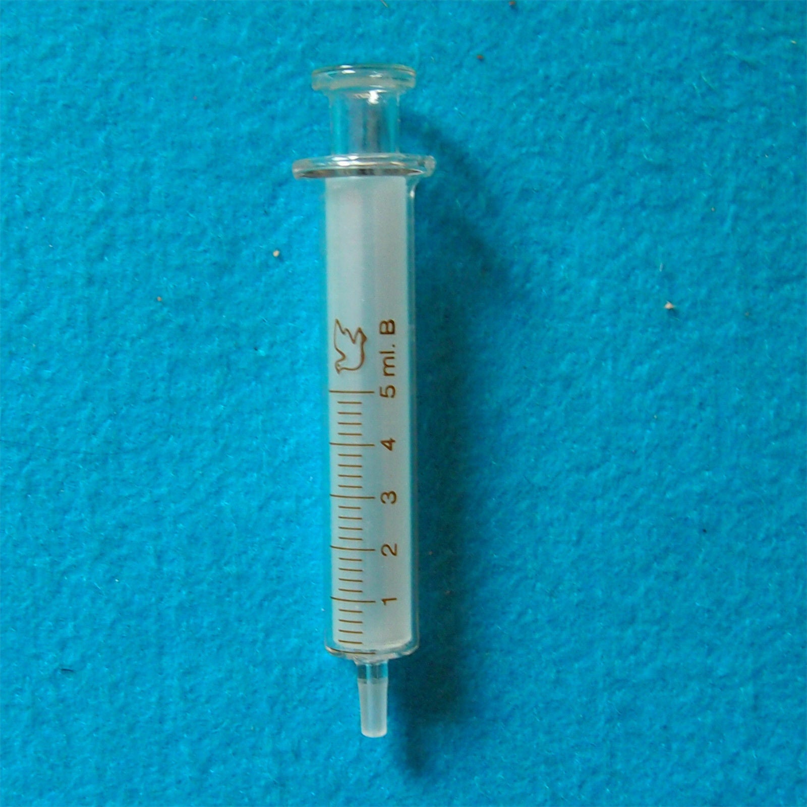1PC 5ml Diameter Recycling Glass Syringe Sample Injector Lab Supplies Practical