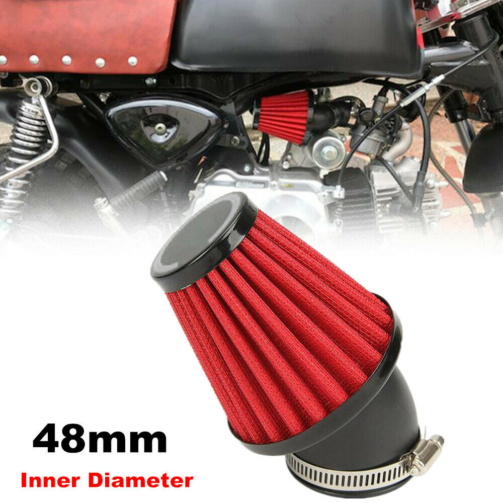 48mm Motorcycle Bikes 45 Degree Elbow Air Intake Filter Bend Tuning Universal