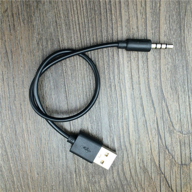 3.5mm AUX Audio To USB 2.0 Male Charger Cable Adapter Headphone Cord For Car MP3