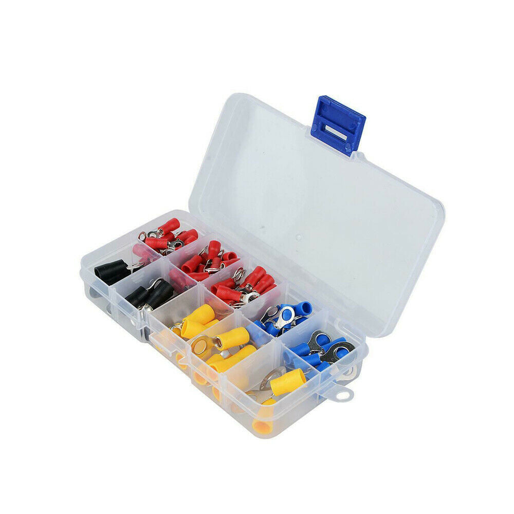 102PCS Insulated Electrical Wires Splice Terminal Spade/Crimp/Ring Connector Kit