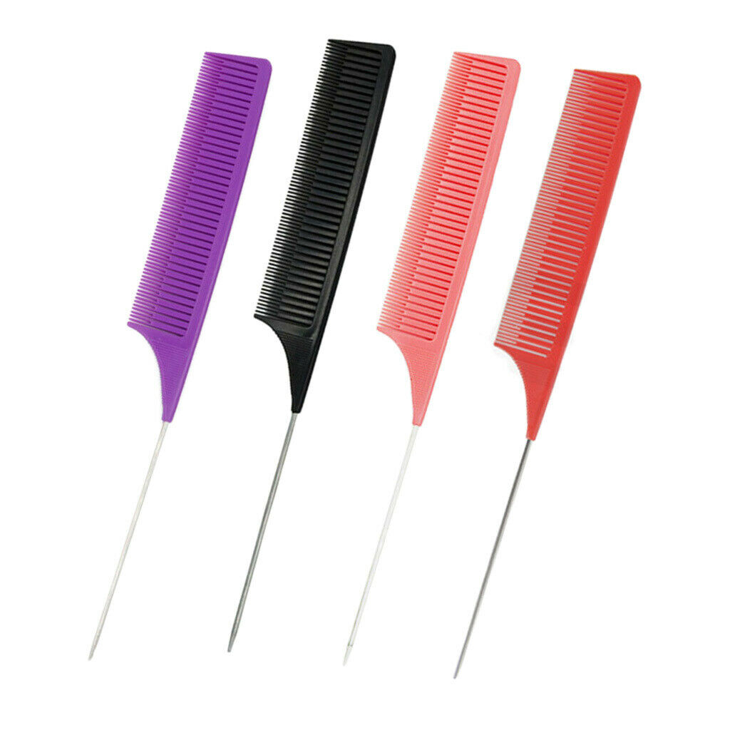 4x Weave Highlighting Foiling Hair Combs Highlight for Salon Comb Brush