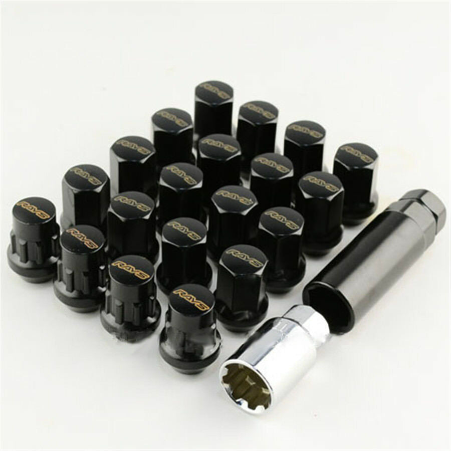 20pc Red Alloy Steel M12 X1.5 Racing Car Modified Wheel Screws Rims Lug Nuts Kit