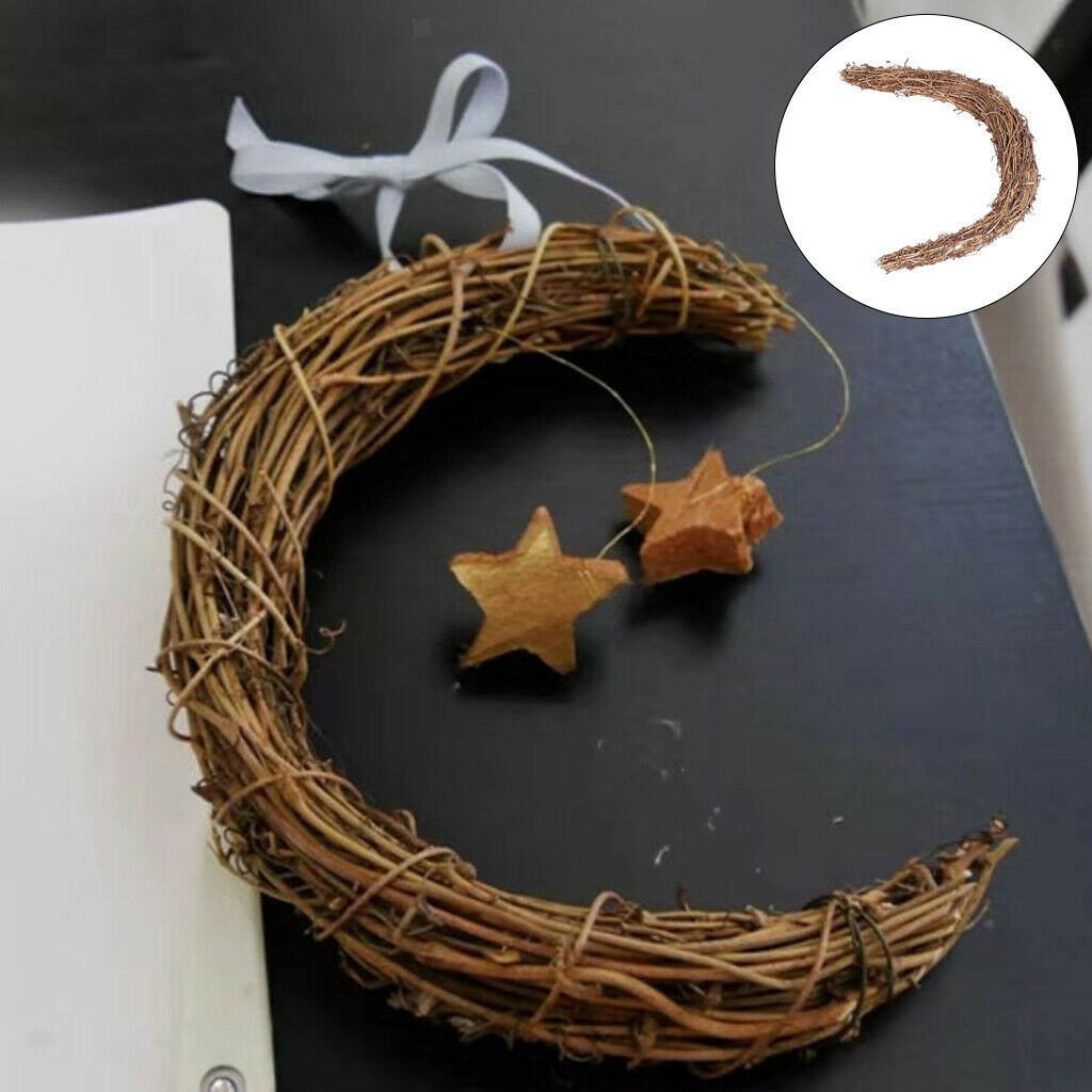 Wreath DIY Rattan Dried Vine Branch Garland Circle Frame Wedding Holiday Party