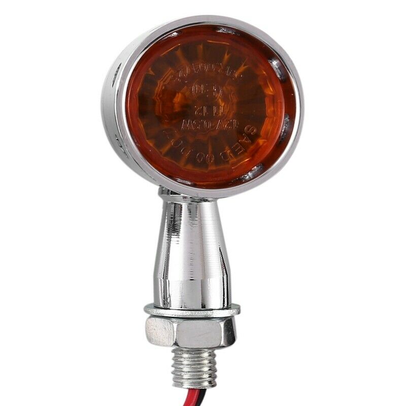 2Pcs/Set Motorcycle LED Retro Turn Signals Blinker Amber Indicator Light UniY4Y8