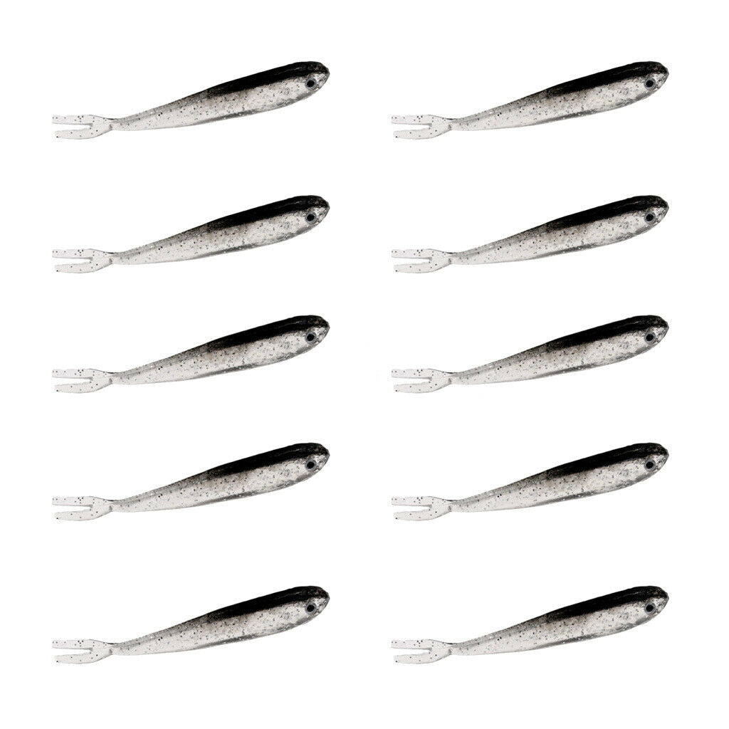 10 Pieces Soft Plastic Lure Tiddler Bait Bionic Bait Saltwater Fishing