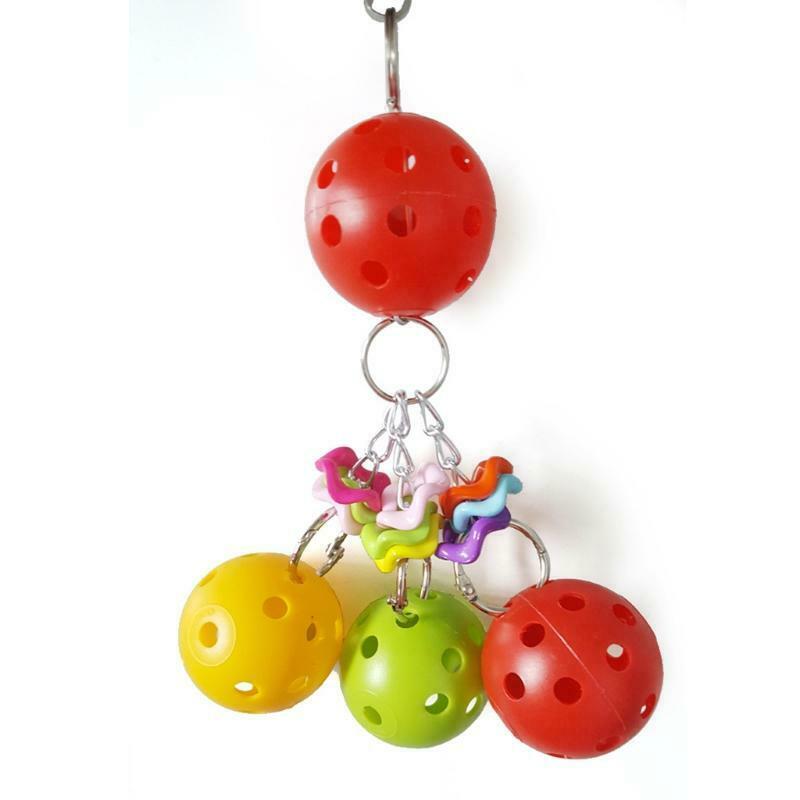Bird Cage Colorful Ball Parrot Bird Parakeet Bite Climbing Play Hanging Toys