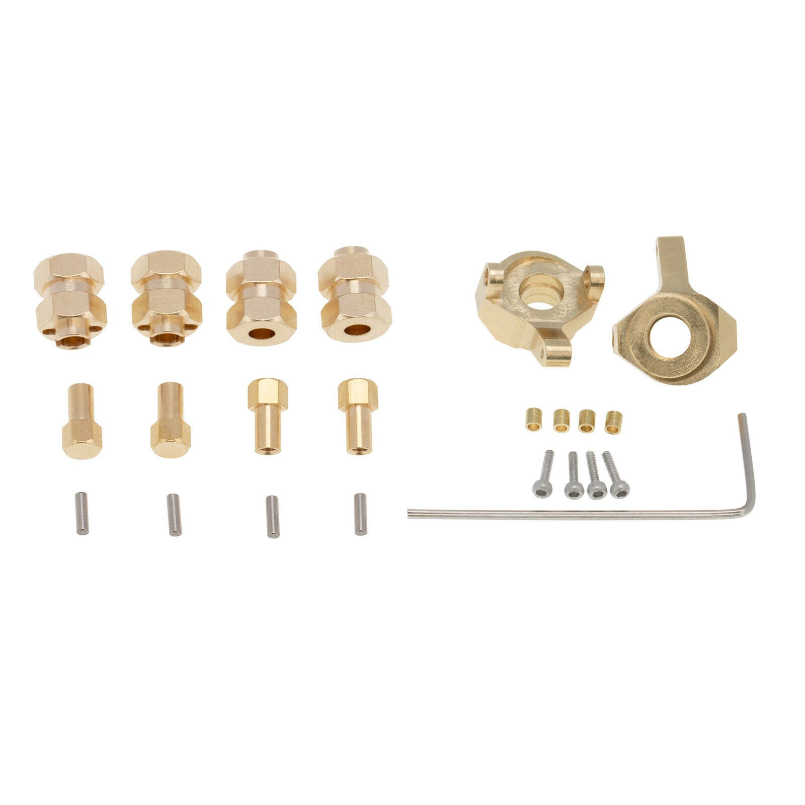 Brass Steering Knuckle Wheel Hub Hex Adapter for Axial SCX24 1/24 Parts