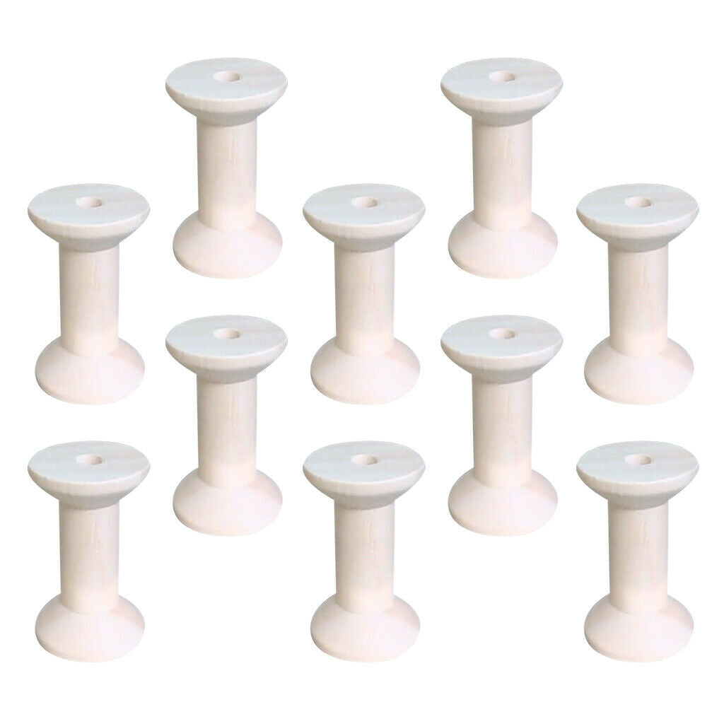 30 lot 10Pcs Natural Empty Thread Spools Sewing Bobbins for Sewing Knitting