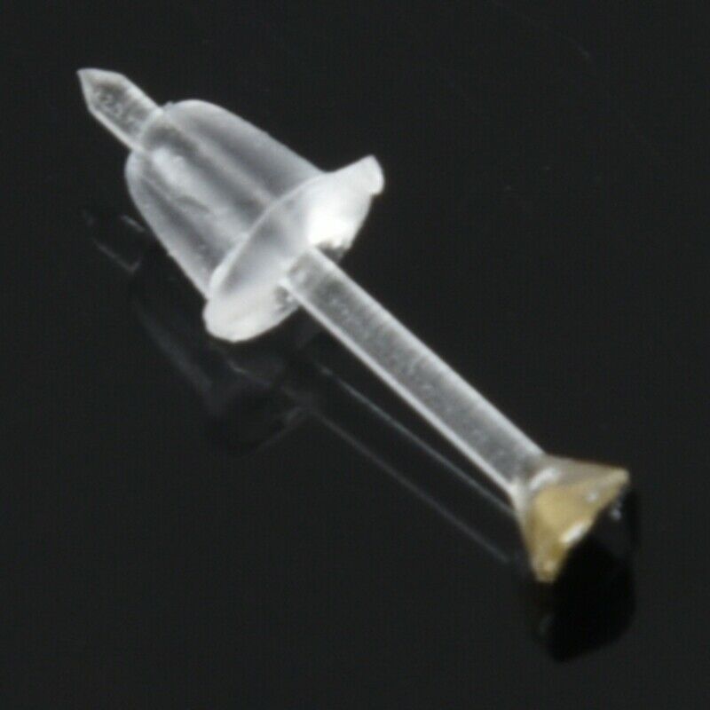20 Pairs Colorful Faux Rhinestone Decor Plastic Ear Studs Ears D5L6L6