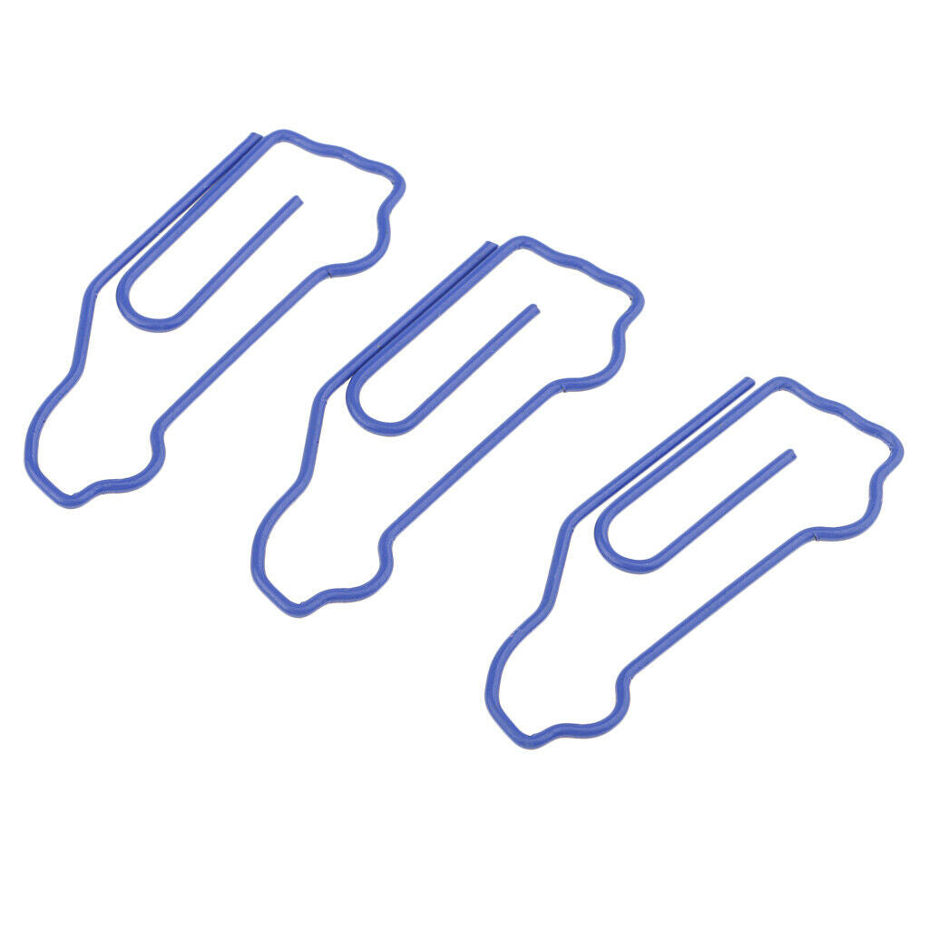 12pcs golden star shape paper clip +20pcs blue car shape marking clips