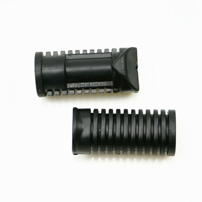 Black Universal Dirt Bike Front Footrests Rubber Foot Pegs Pedals For CG125 CG