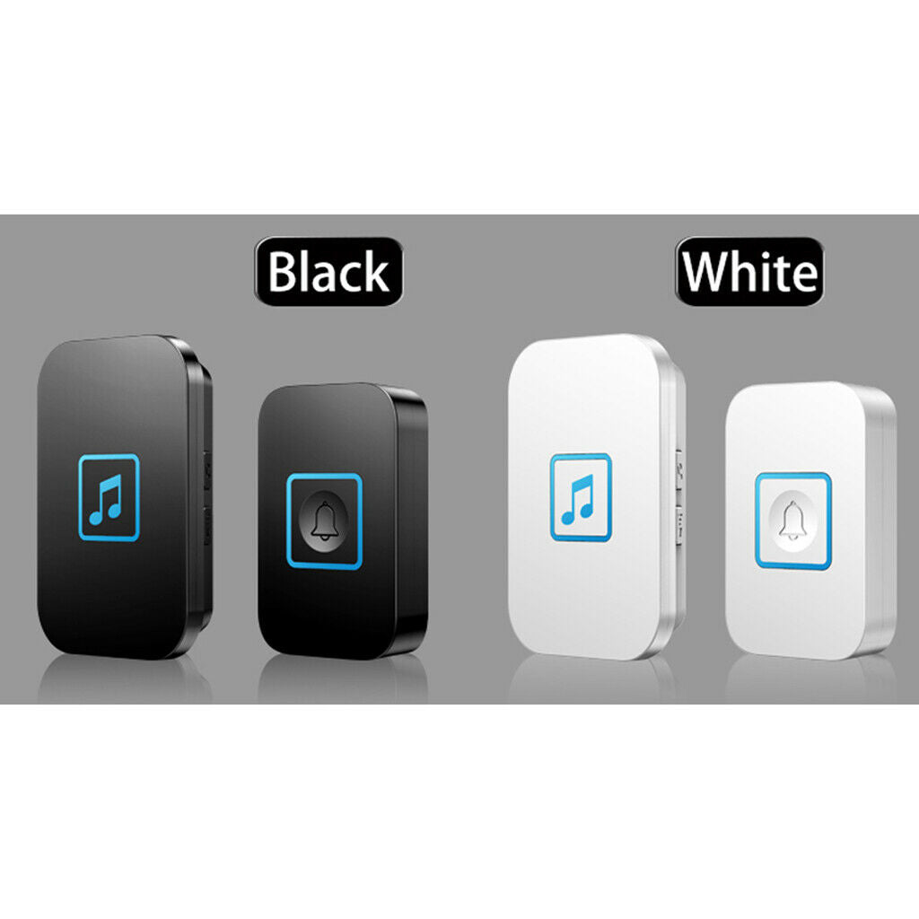 300M Portable Cordless RC Doorbells UK Plug 60 Songs 1x Emitter,1x Receiver