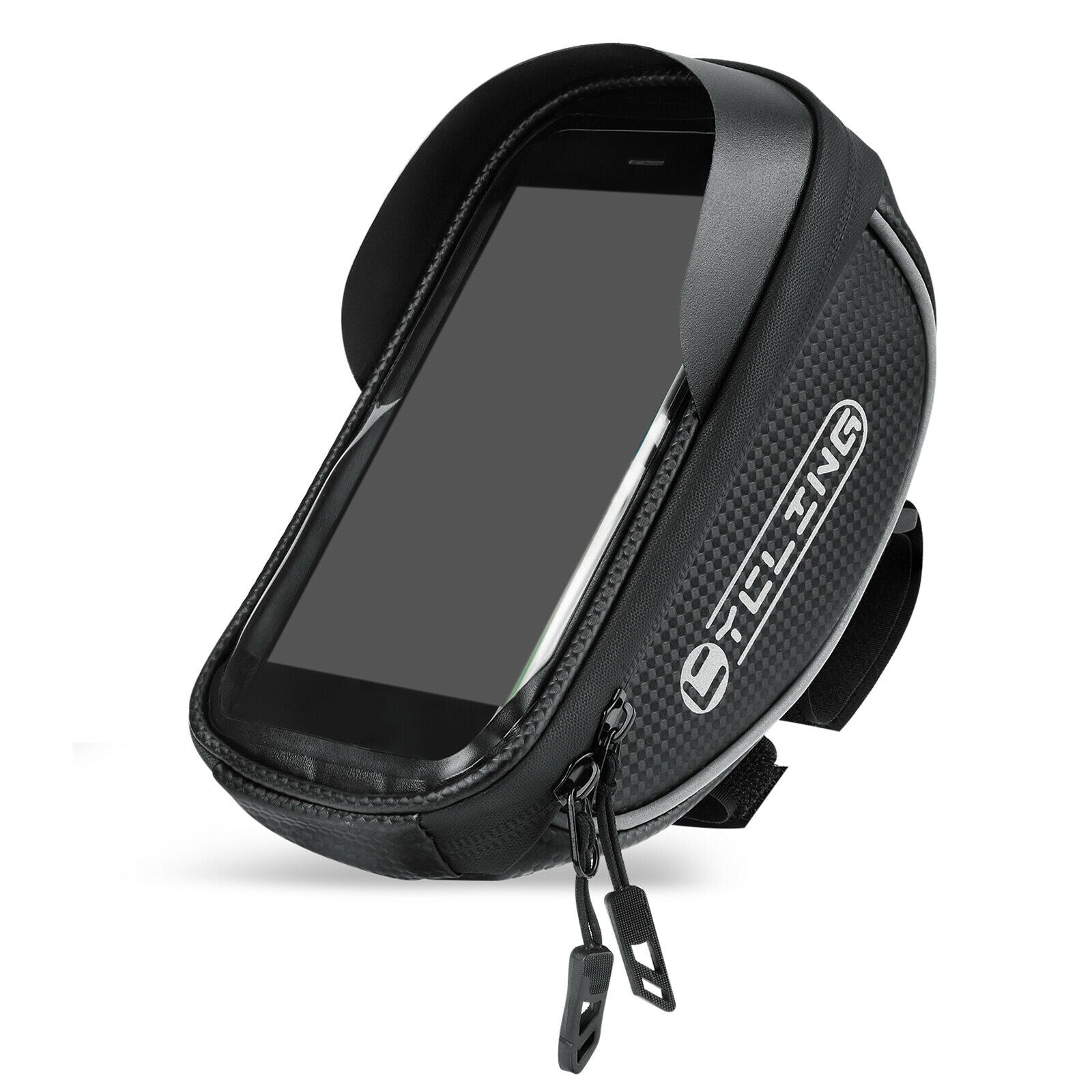 Bicycle Phone Bag Cycling Double Pouch with Reflective Tape Bike Accessories