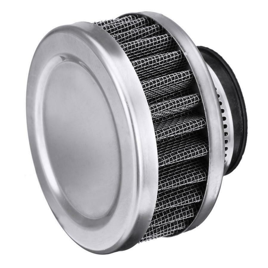 Motorcycle Scooter ATV 42mm Air Intake Filter Cleaner w/ Clamp Stainless Steel
