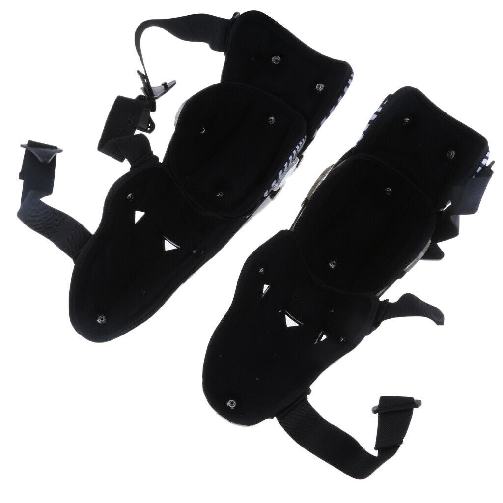 2PCS Motorcycle ATV Motocross Body Protective Gear Knee Shin Guard Pad Black