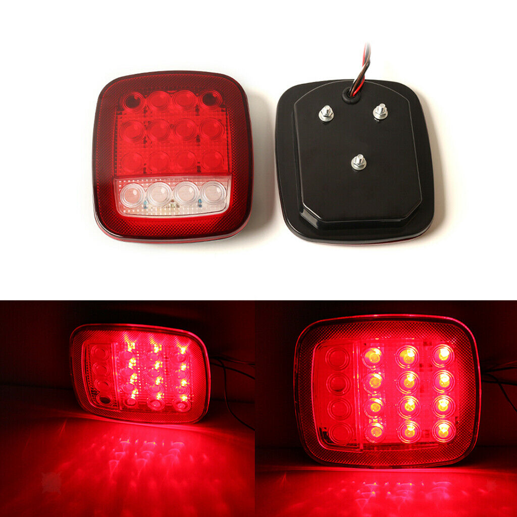 2x 16LED Brake Stop Turn Tail License Light for Jeep Wrangler JK TJ YJ Truck
