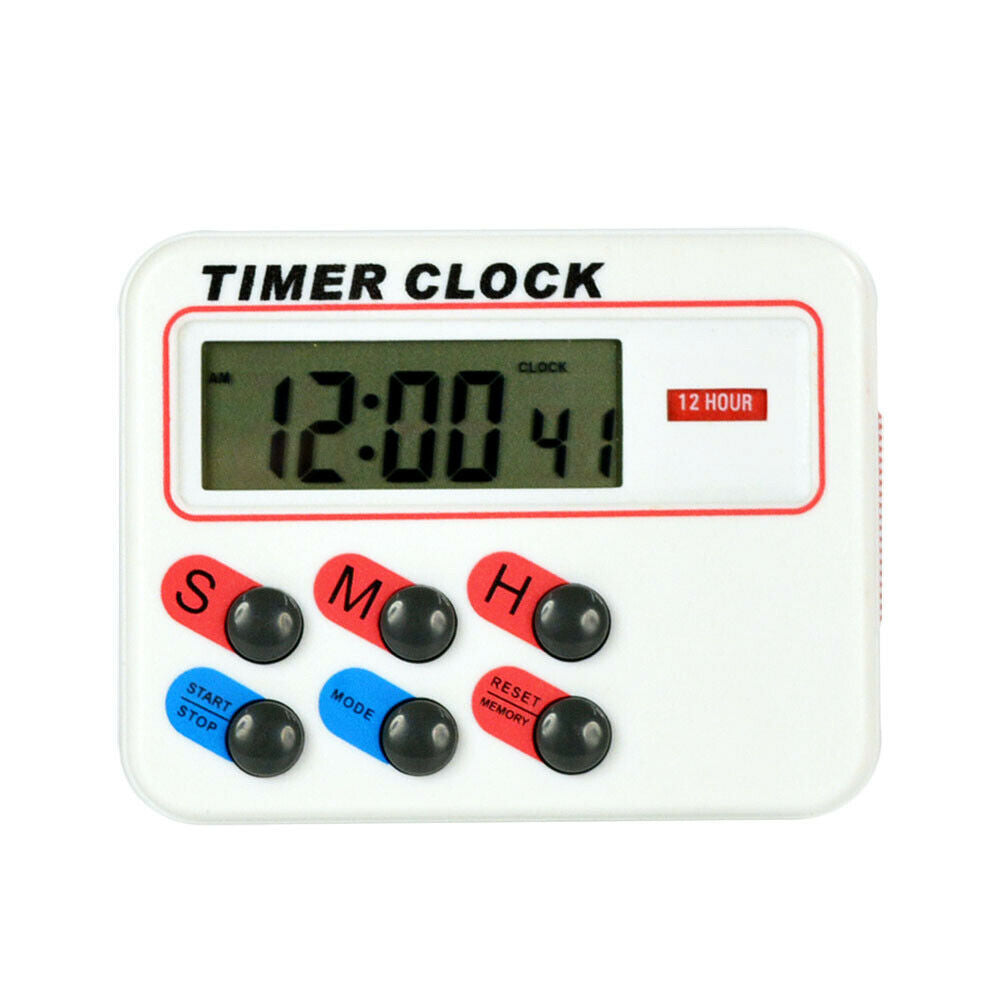 Digital LCD Sports Clock 12/24 hours with memory Funcation Kitchen Cooking Timer