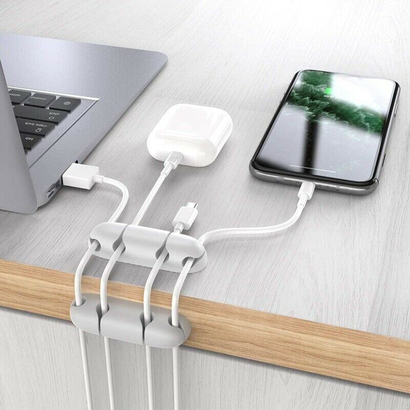 3-Piece Cable Holder Desktop Cable Clamp Self-Adhesive Cable Management Cord OK2