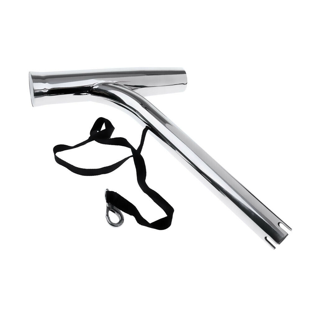 Stainless steel outrigger boat fishing rod holder post resting with bracket