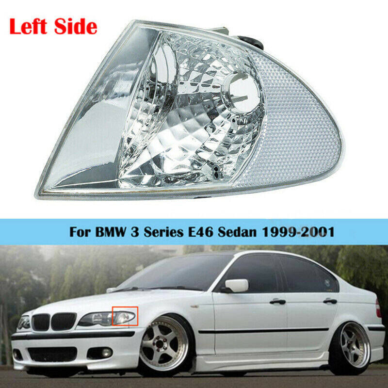 Left Side Corner Light Turn Signal Lamp Fit For BMW 3 Series E46 Sedan 1999-2001