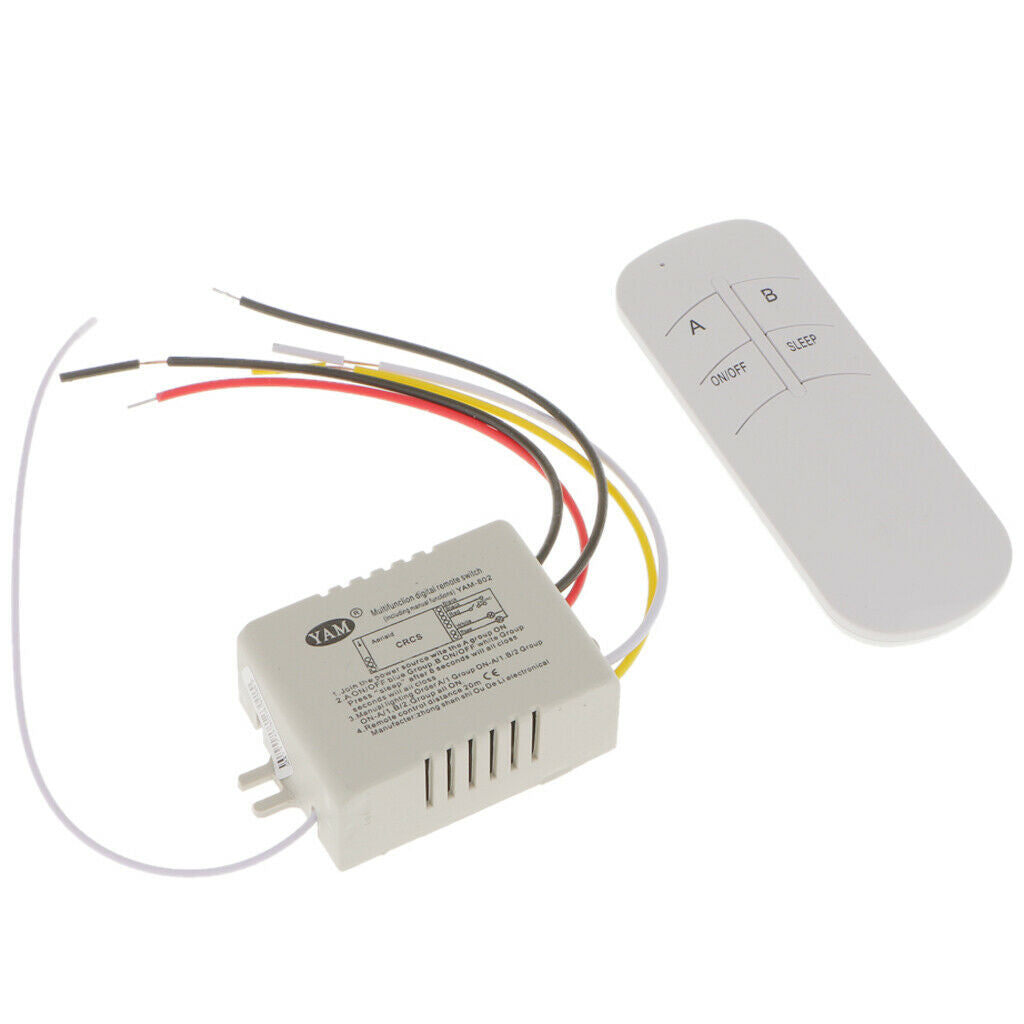 220V Two Way Wireless Lamp Light RF Remote Control Switch Receiver+ Emitter