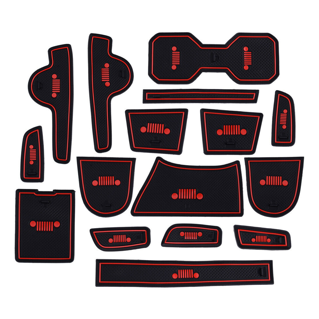 Door Gate Slot Mats Rubber Cup Holder Non-slip Pad fit for Jeep Renegade New Atn