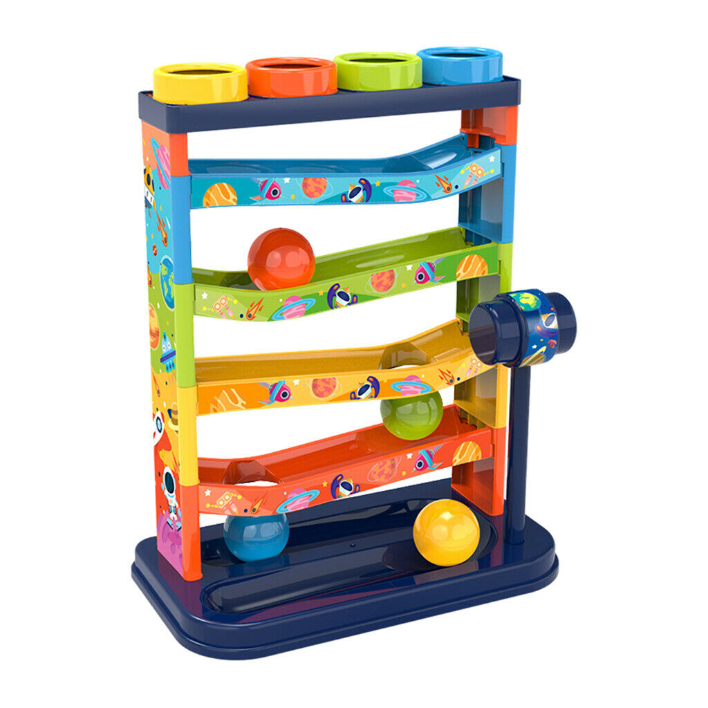 Ball Ramp Racer with 4 Mini Balls Maze Race Educational Toys Great Gift