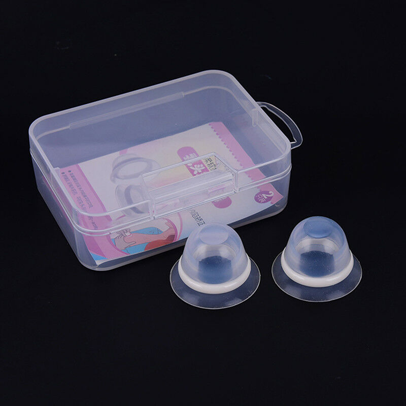 1pair sexy silicone puffy nipples craternipple corrector vacuum sucker withbo DD