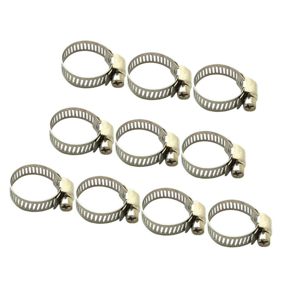 10Pc 16-25mm Adjust Butterfly Steel Jubilee Fuel Hose Clamps Clip Tube Clamp