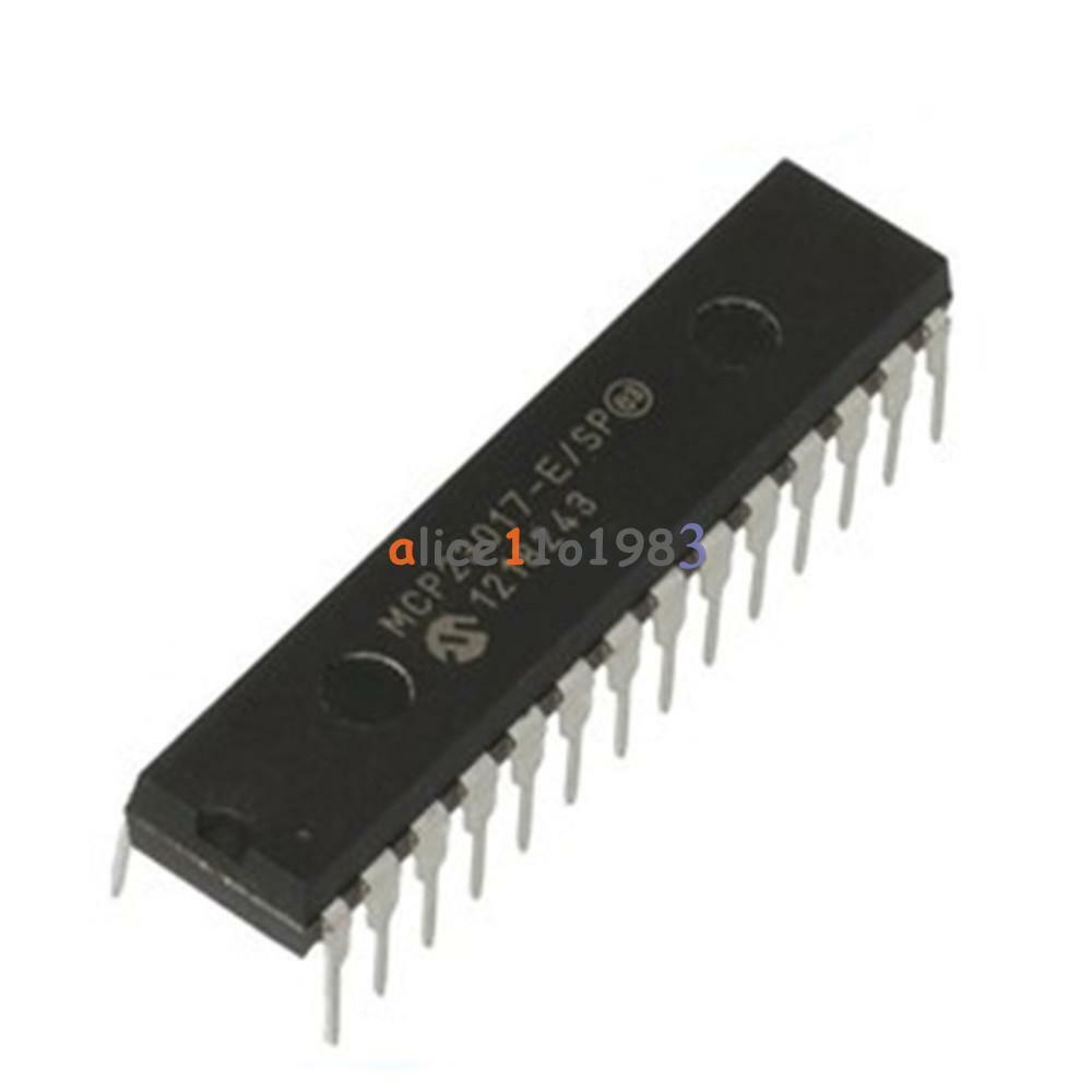 5PCS MCP23017-E/SP DIP-28 16 Bit I / O Expander I2C TOP