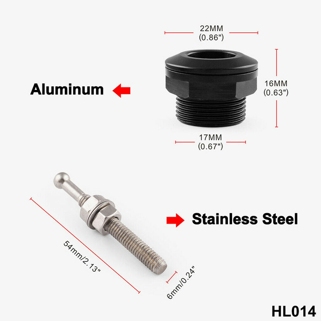 Set of 3 Quick Release Latches, Universal  0.87''/ 22mm Aluminum Car Hood Pins