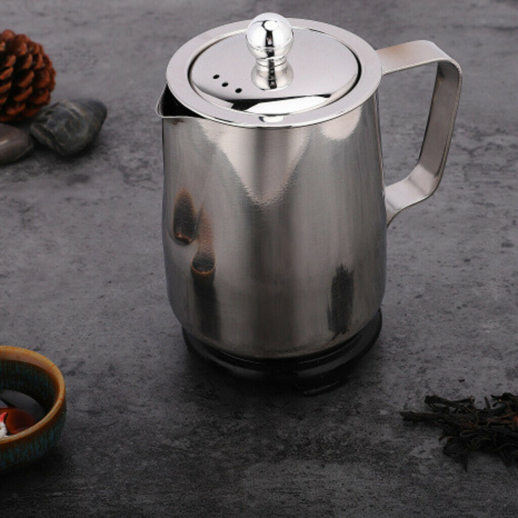 Stainless Steel Teapot Loose Tea Leaf Infuser Tea Pot Coffee Hot Water Pot 1L
