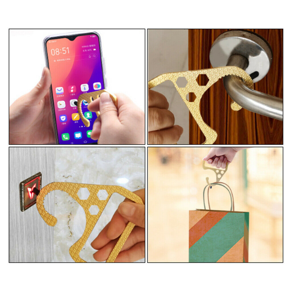 4xNo Touch Open Door Go out Safety Reusable Button Pusher Stick Hand Free Gadget
