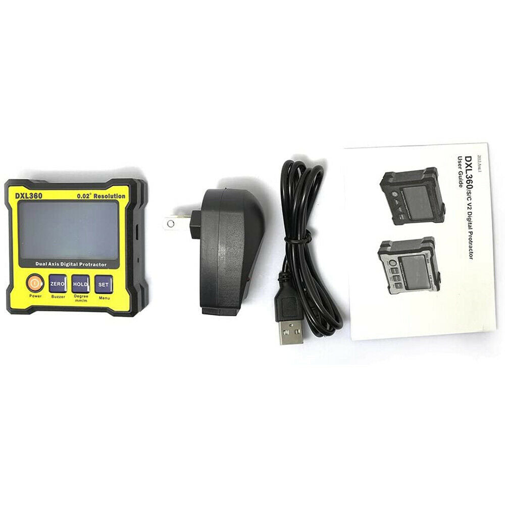 DXL360 Dual Axis 0.02° Resolution Meter Digital Angled Angle Inclinometer