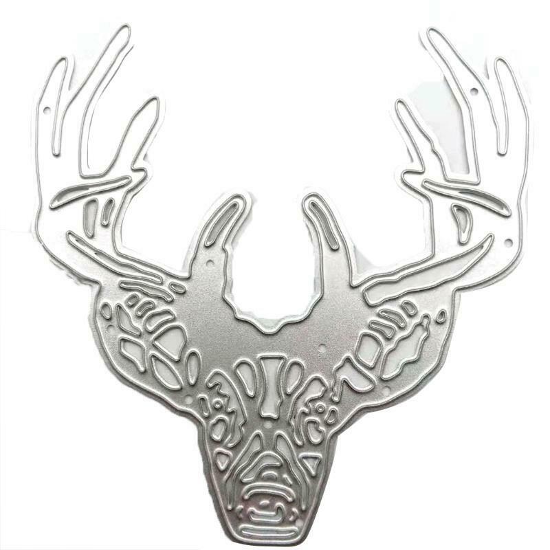 Deer Head Metal Cutting Dies Stencil DIY Scrapbooking Album Paper Card Template