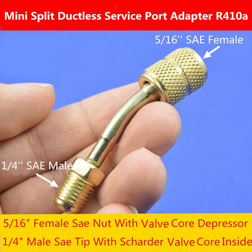 3xDuctless Mini Split System Charging Vacuum Port Adapter R410a 5/16'' 1/4''