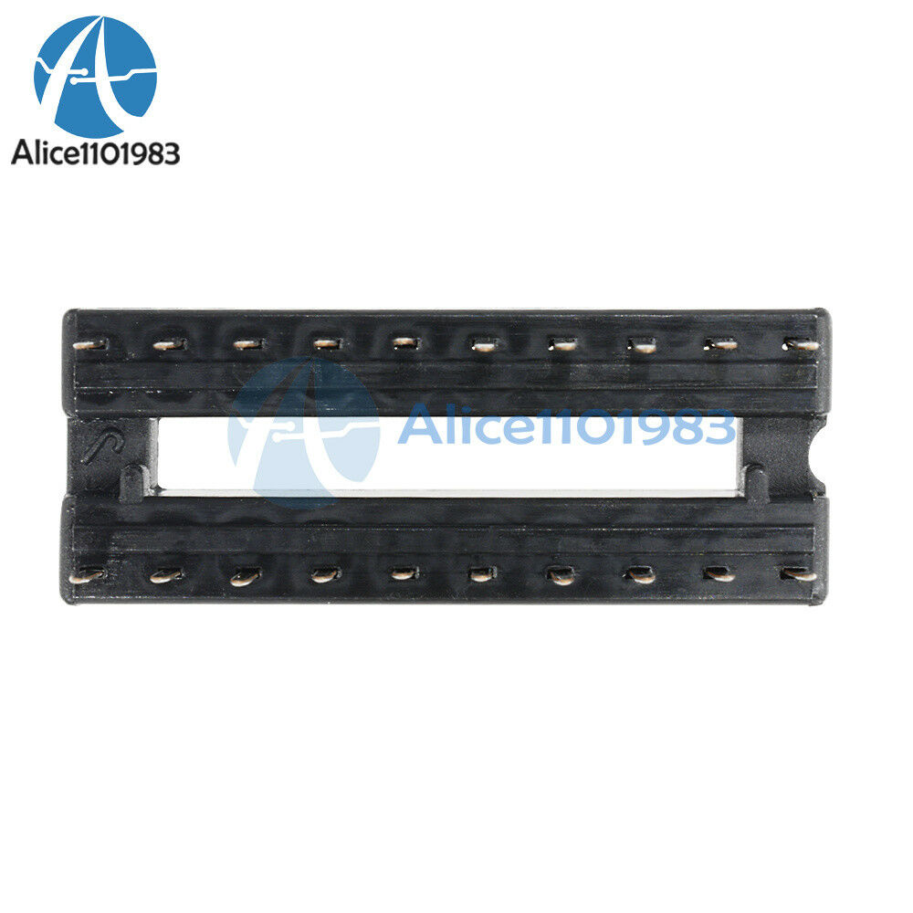 20PCS 20pin DIP IC Socket Adaptor Solder Type Socket Pitch Dual Wipe Contact