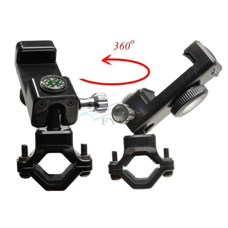 3-IN-1 LED Light Bicycle&Motorcycle 360°Rotation Phone Holder For Mobile Phones