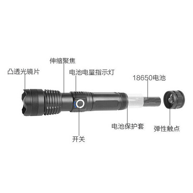 Super Bright 4 Core P50 LED Flashlight Waterproof Torch for Adventure CampinBDA